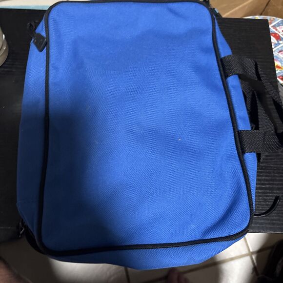 BASICS TOILETRY COSMETIC BAG BLACK ZIPPERED INSIDE COMPARTMENTS HANGER - Picture 5 of 5